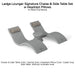 Ledge Lounger Signature Chaise & Side Table Set w Headrest Pillows Color Granite Gray -  Side Table Without Umbrella Hole - Headrest Pillow Color Cadet Gray  - In-Pool Furniture - Majestic 