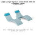 Ledge Lounger Signature Chaise & Side Table Set w Headrest Pillows Color Frost -  Side Table With Umbrella Hole - Headrest Pillow Color Aruba - In-Pool Furniture - Majestic Fountains