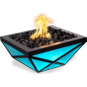 The Outdoor Plus Gladiator LED Fire Bowl in Powder Coated Metal - Majestic Fountains