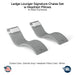 QUICKSHIP Ledge Lounger Signature Chaise Set w Headrest Pillows - Color Granite Gray - Pillow White - In-Pool Furniture - Majestic Fountains
