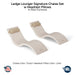 QUICKSHIP Ledge Lounger Signature Chaise Set w Headrest Pillows - Color Cloud - Pillow Linen - In-Pool Furniture - Majestic Fountains