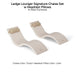 Ledge Lounger Signature Chaise Set w Headrest Pillows - Color Cloud - Pillow Line - In-Pool Furniture - Majestic Fountains