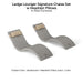 Ledge Lounger Signature Chaise Set w Headrest Pillows - Color Sandstone - Pillow Linen - In-Pool Furniture - Majestic Fountains