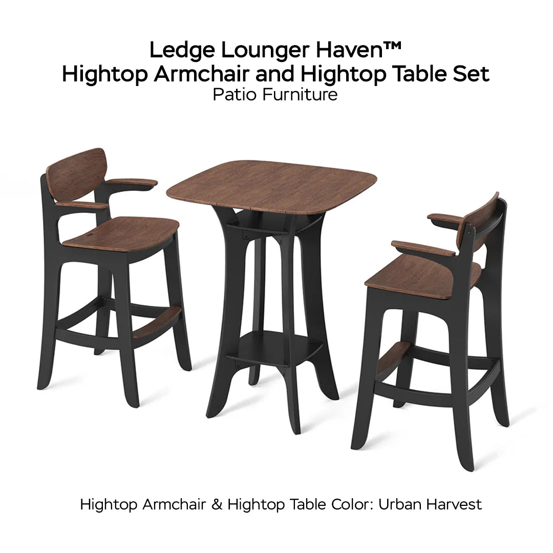Ledge Lounger Haven™ Hightop Armchair and Hightop Table Set - Patio Furniture  - Majestic Fountains