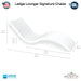 QUICKSHIP Ledge Lounger Signature Chaise Size - In-Pool Furniture - Majestic Fountains