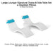 Ledge Lounger Signature Chaise & Side Table Set w Headrest Pillows Color White -  Side Table Without Umbrella Hole - Headrest Pillow Color Aruba - In-Pool Furniture - Majestic Fountains