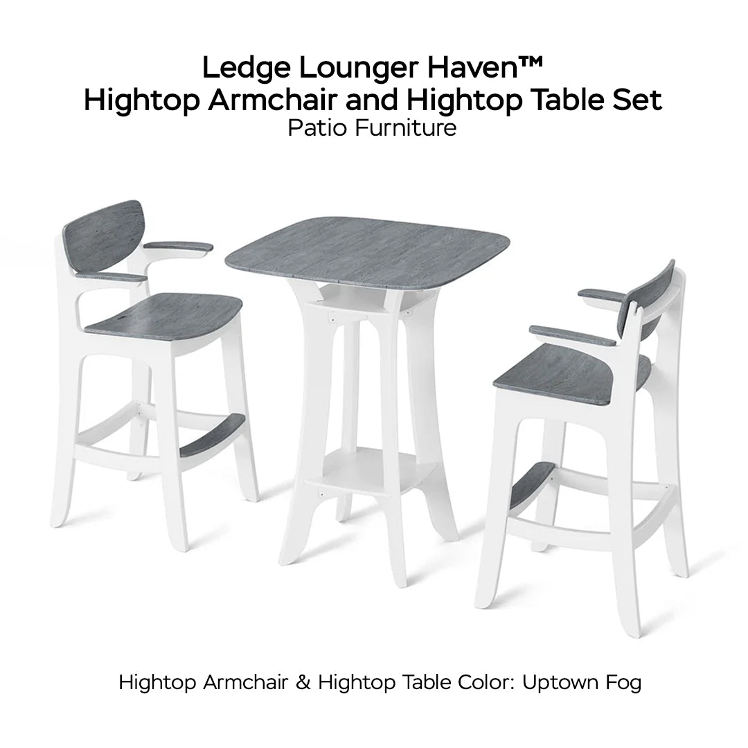 Ledge Lounger Haven™ Hightop Armchair and Hightop Table Set - Patio Furniture  - Majestic Fountains