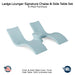 QUICKSHIP Ledge Lounger Signature Chaise & Side Table Set Color Frost - Side Table With Umbrella Hole - In-Pool Furniture - Majestic Fountains