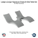 QUICKSHIP Ledge Lounger Signature Chaise & Side Table Set Color Granite Gray - Side Table With Umbrella Hole - In-Pool Furniture - Majestic Fountains