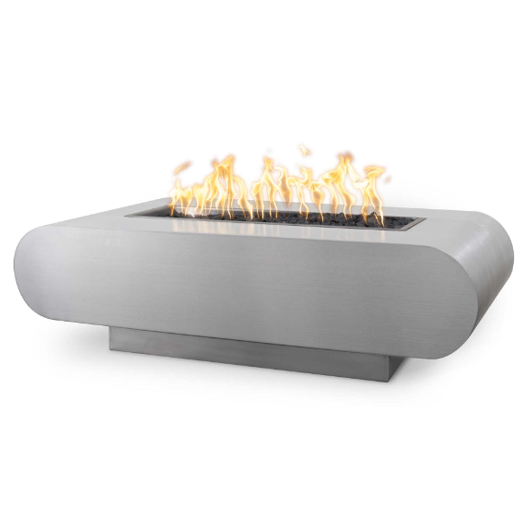 La Jolla Rectangle Metal Fire Pit - Majestic Fountains and More
