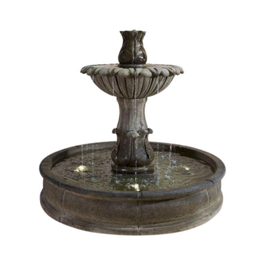 Laurus Concrete Outdoor Courtyard Fountain with Basin - 1702 - Majestic Fountains