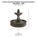 Laurus Concrete Outdoor Courtyard Fountain with Basin - 1702  - Majestic Fountains