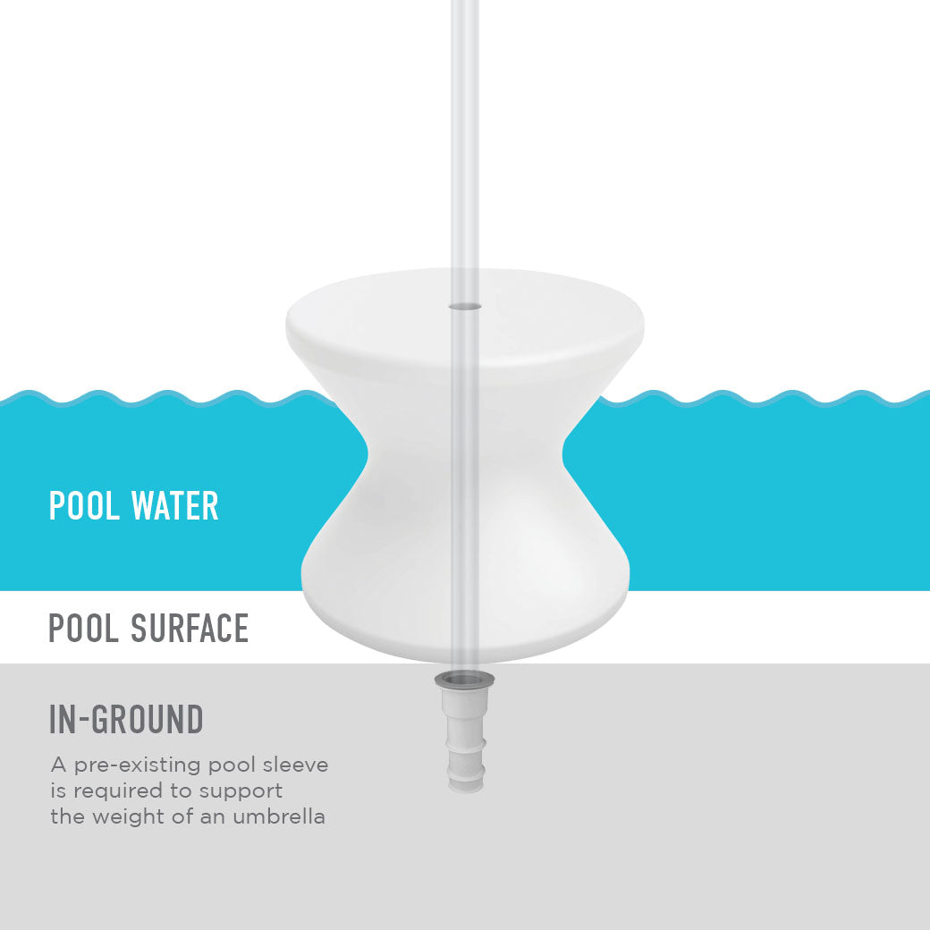 Ledge Lounger Signature Standard Side Table In-Pool & Patio Furniture - Majestic Fountains