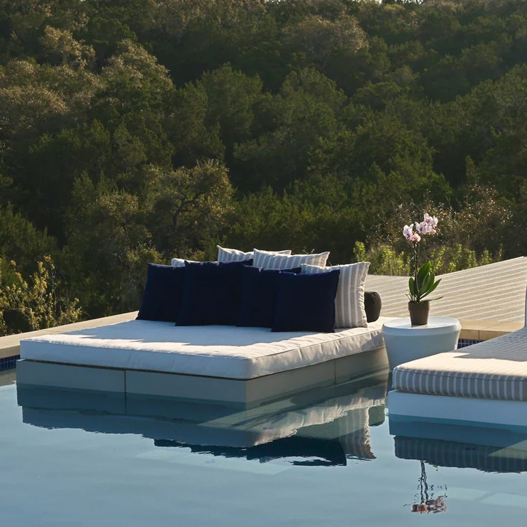 Ledge Lounger Affinity Affinity Square Sunbed with Flat Cushion In-Pool & Patio Furniture - Majestic Fountains