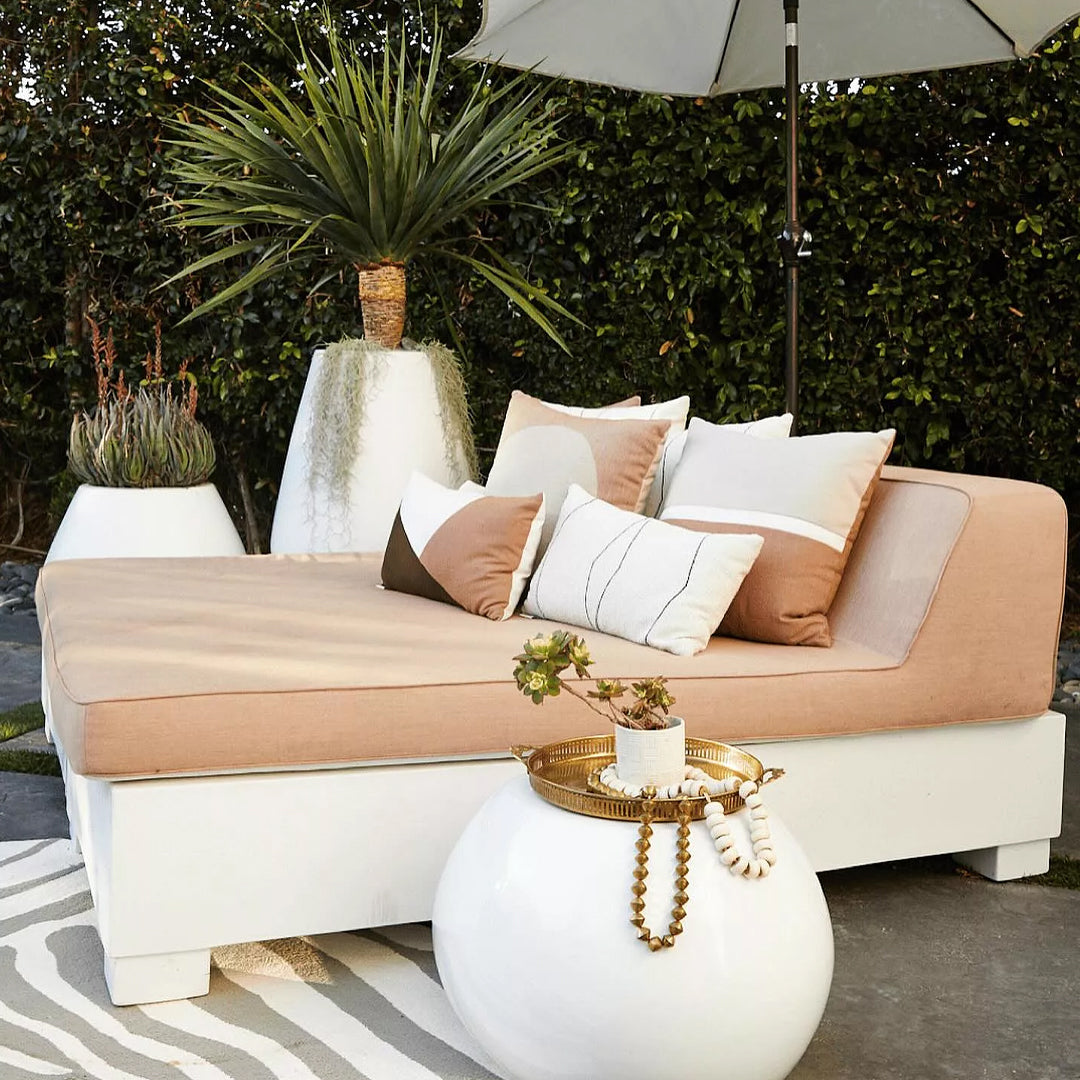 Ledge Lounger Affinity Affinity Square Sunbed with Flat Cushion In-Pool & Patio Furniture - Majestic Fountains