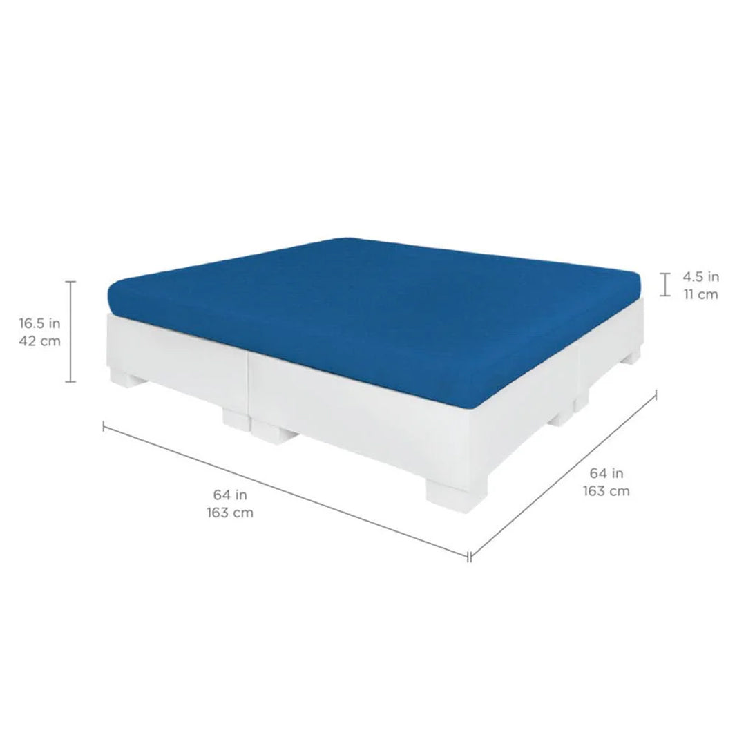 Ledge Lounger Affinity Affinity Square Sunbed with Flat Cushion In-Pool & Patio Furniture - Majestic Fountains