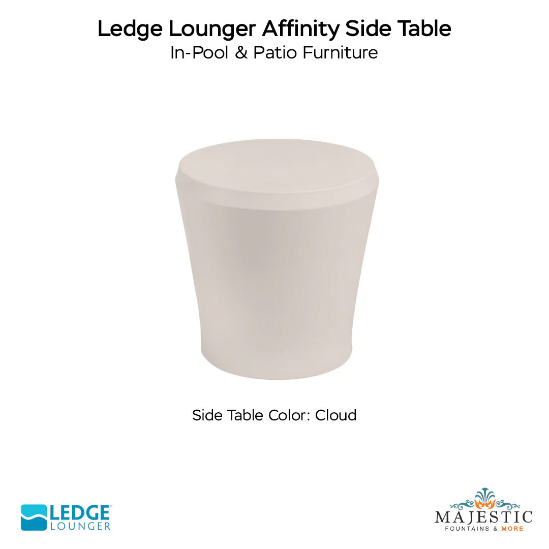 Ledge Lounger Affinity Side Table In-Pool & Patio Furniture - Majestic Fountains