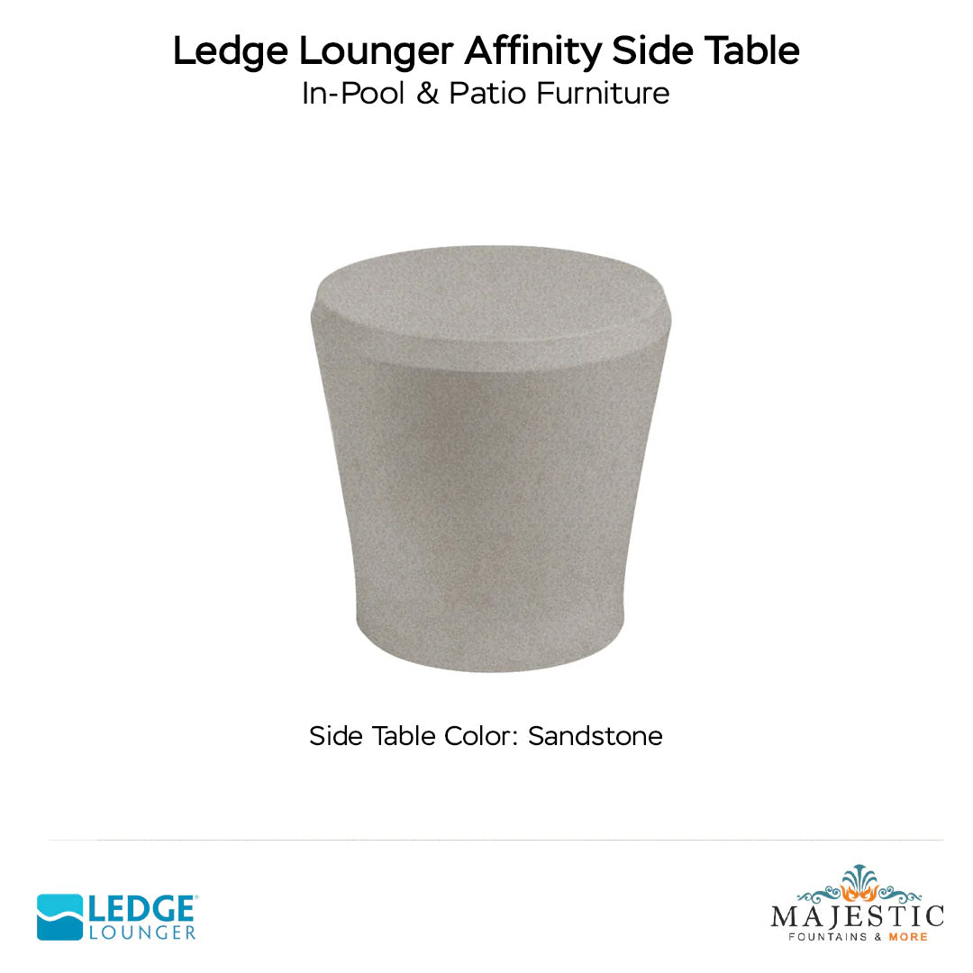 Ledge Lounger Affinity Side Table In-Pool & Patio Furniture - Majestic Fountains