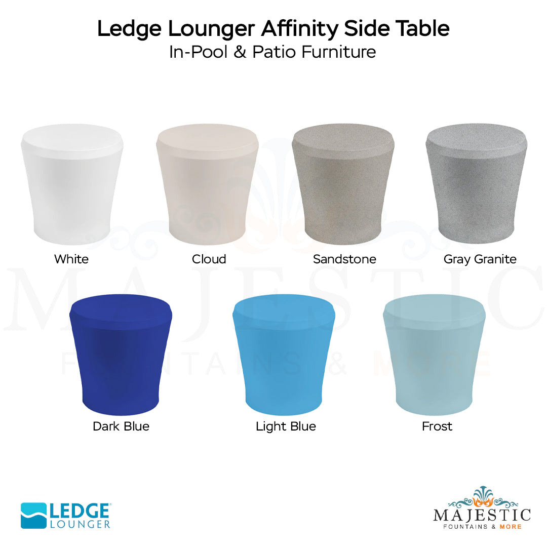 Ledge Lounger Affinity Side Table In-Pool & Patio Furniture - Majestic Fountains