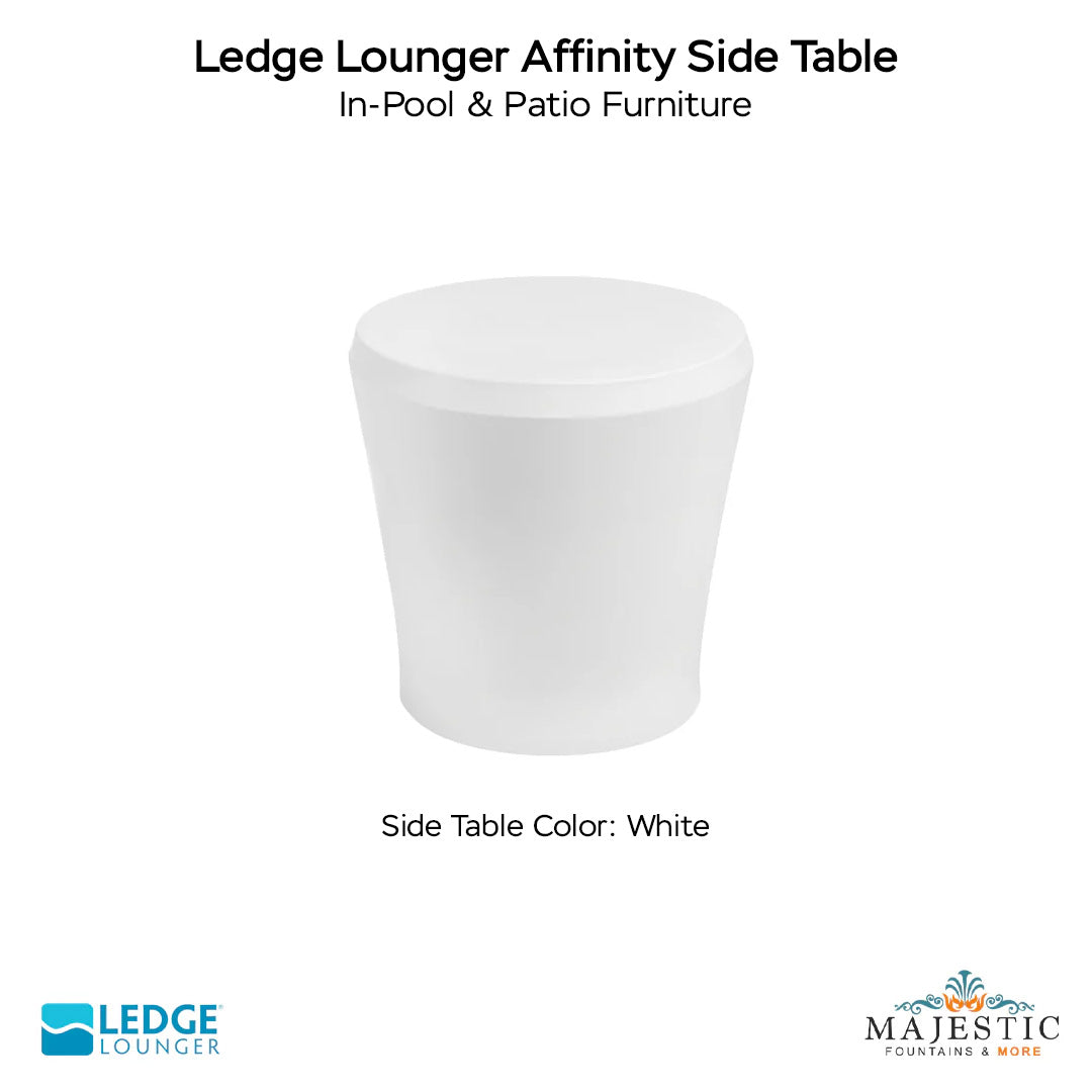 Ledge Lounger Affinity Side Table In-Pool & Patio Furniture - Majestic Fountains