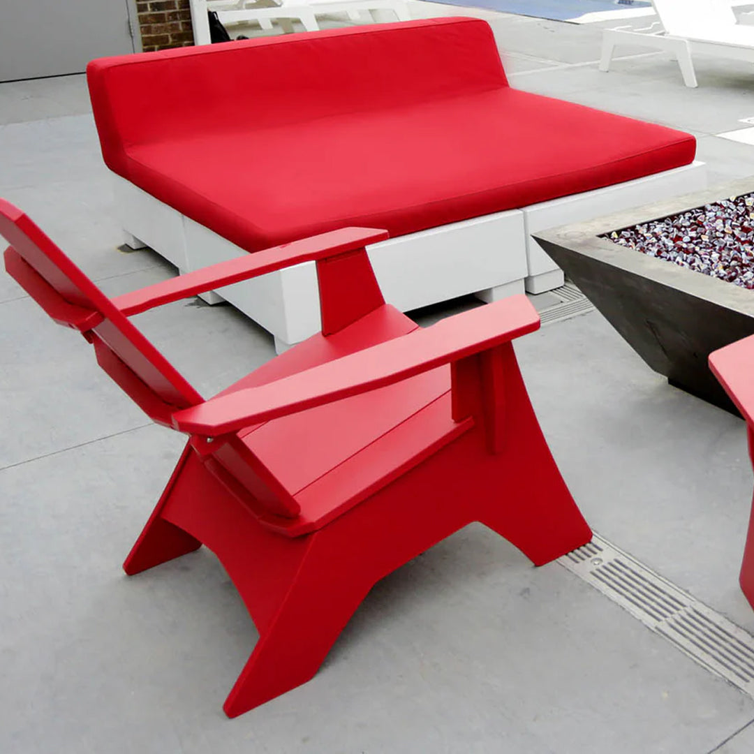 Ledge Lounger Affinity Square Sunbed with Backrest Cushion In-Pool & Patio Furniture - Majestic Fountains