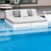 Ledge Lounger Affinity Square Sunbed with Backrest Cushion In-Pool & Patio Furniture - Majestic Fountains