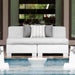 Ledge Lounger Affinity Square Sunbed with Backrest Cushion In-Pool & Patio Furniture - Majestic Fountains