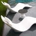 Ledge Lounger Autograph Chaise & Side Table Set w Headrest Pillows - In-Pool & Patio Furniture - Majestic Fountains