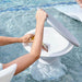 QUICKSHIP Ledge Lounger Autograph Chairs & Side Table Set Color White - In-Pool & Patio Furniture - Majestic Fountains