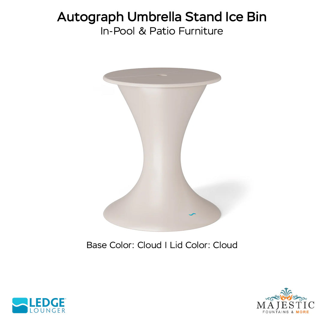 Ledge Lounger Autograph Umbrella Stand Ice Bin In-Pool & Patio Furniture - Majestic Fountains