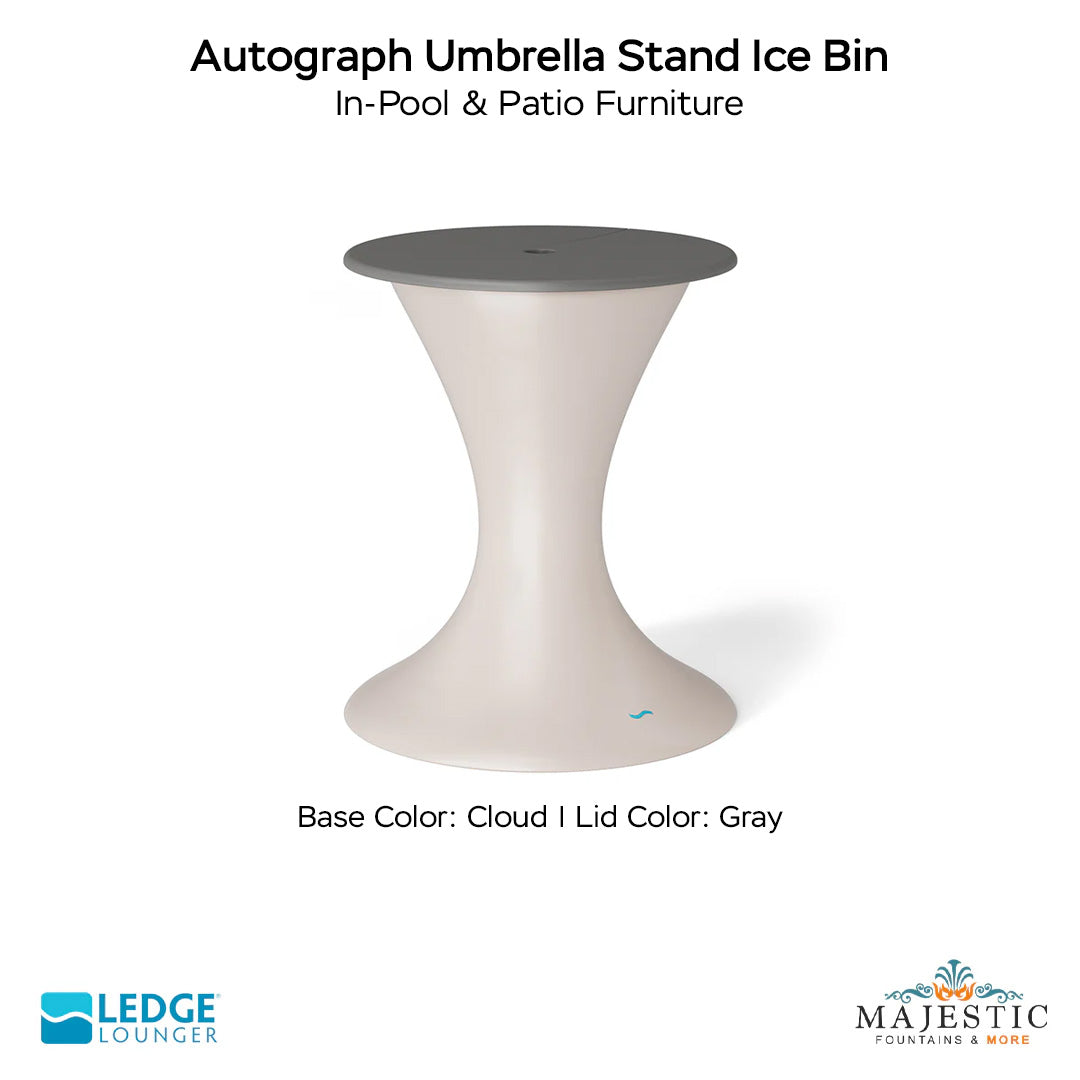 Ledge Lounger Autograph Umbrella Stand Ice Bin In-Pool & Patio Furniture - Majestic Fountains