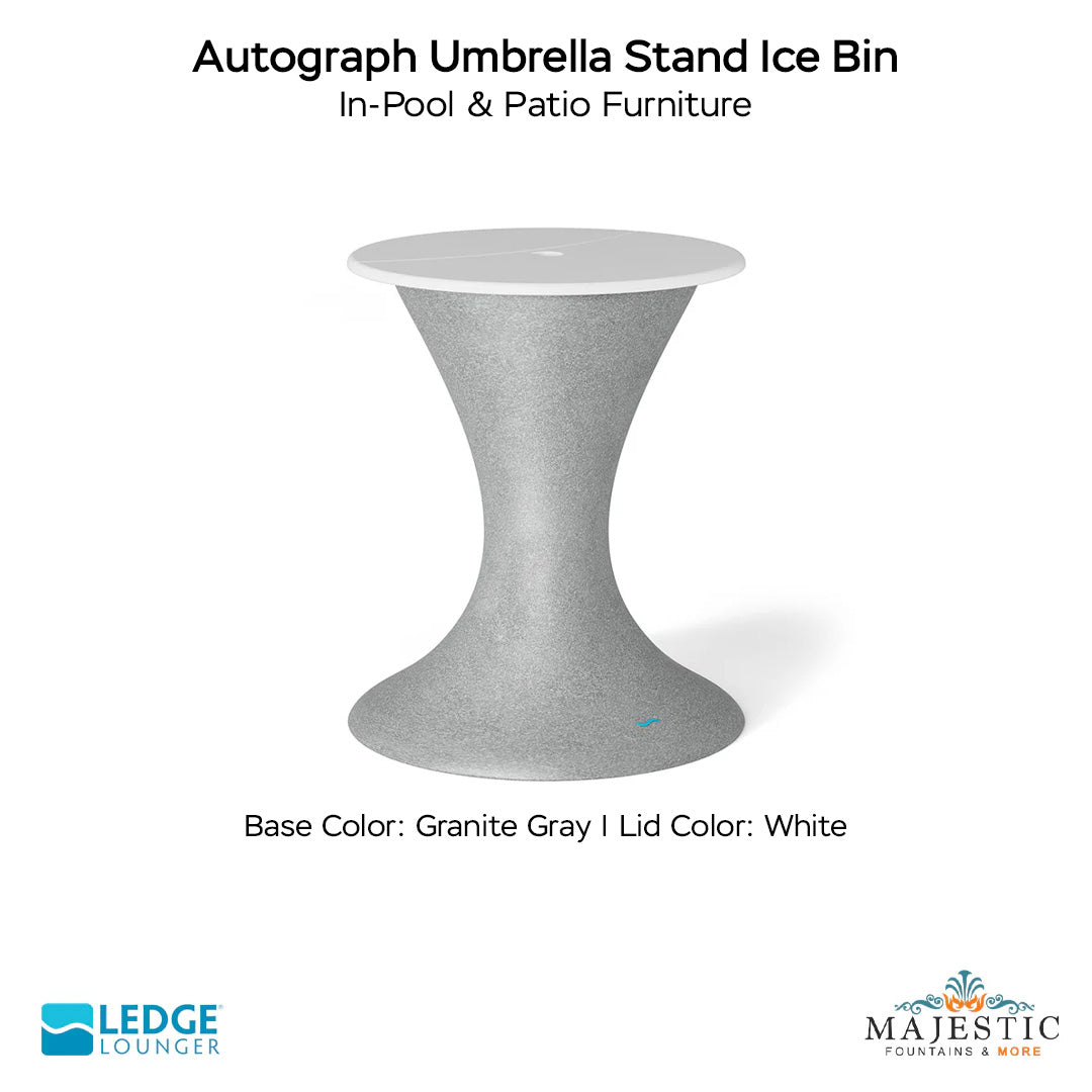 Ledge Lounger Autograph Umbrella Stand Ice Bin In-Pool & Patio Furniture - Majestic Fountains