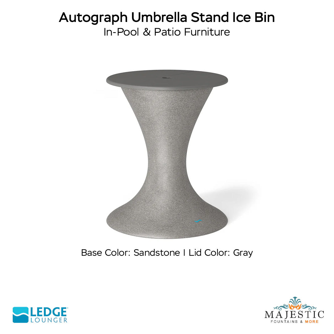 Ledge Lounger Autograph Umbrella Stand Ice Bin In-Pool & Patio Furniture - Majestic Fountains