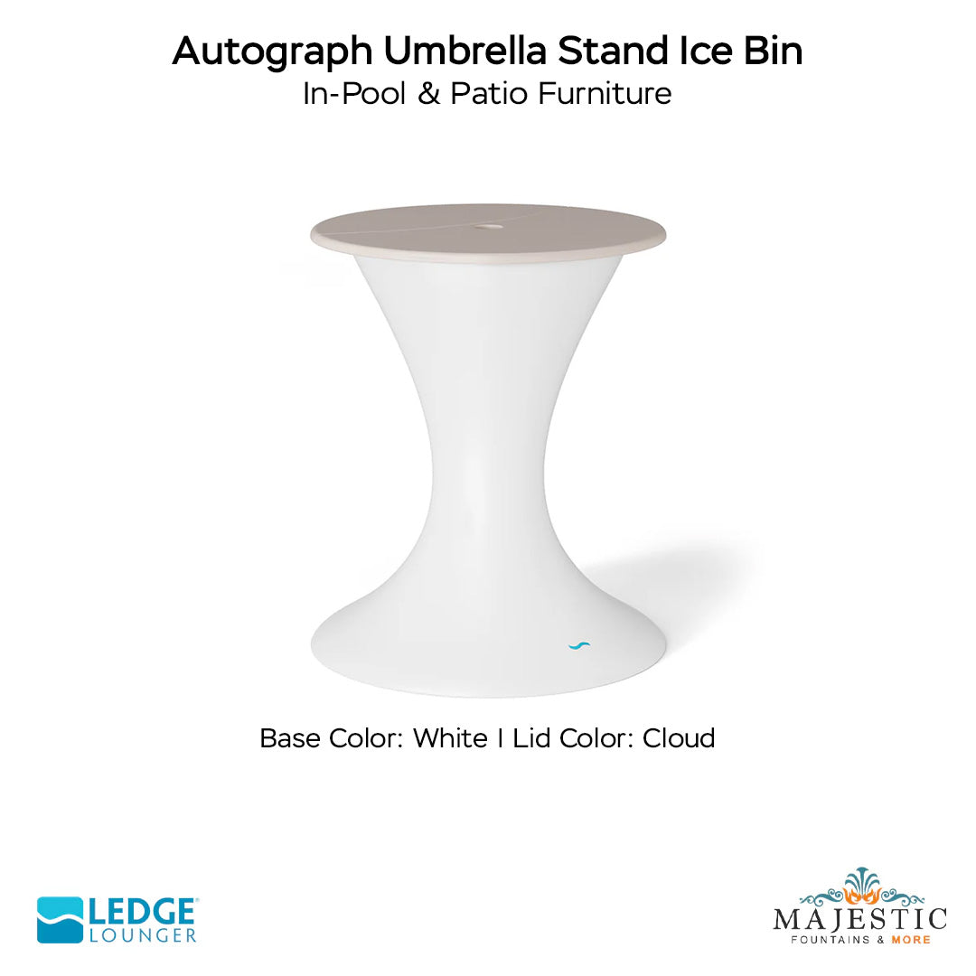 Ledge Lounger Autograph Umbrella Stand Ice Bin In-Pool & Patio Furniture - Majestic Fountains