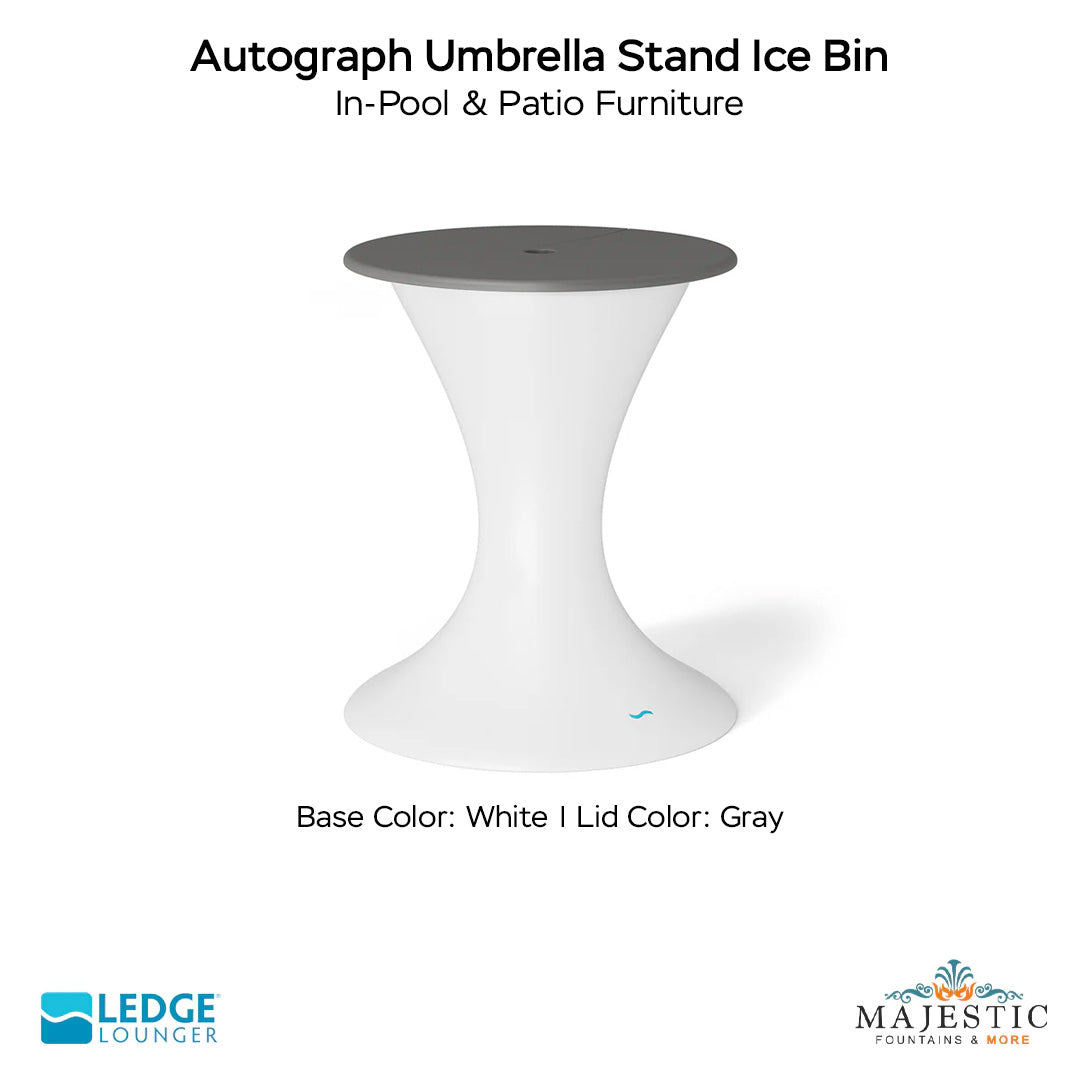 Ledge Lounger Autograph Umbrella Stand Ice Bin In-Pool & Patio Furniture - Majestic Fountains