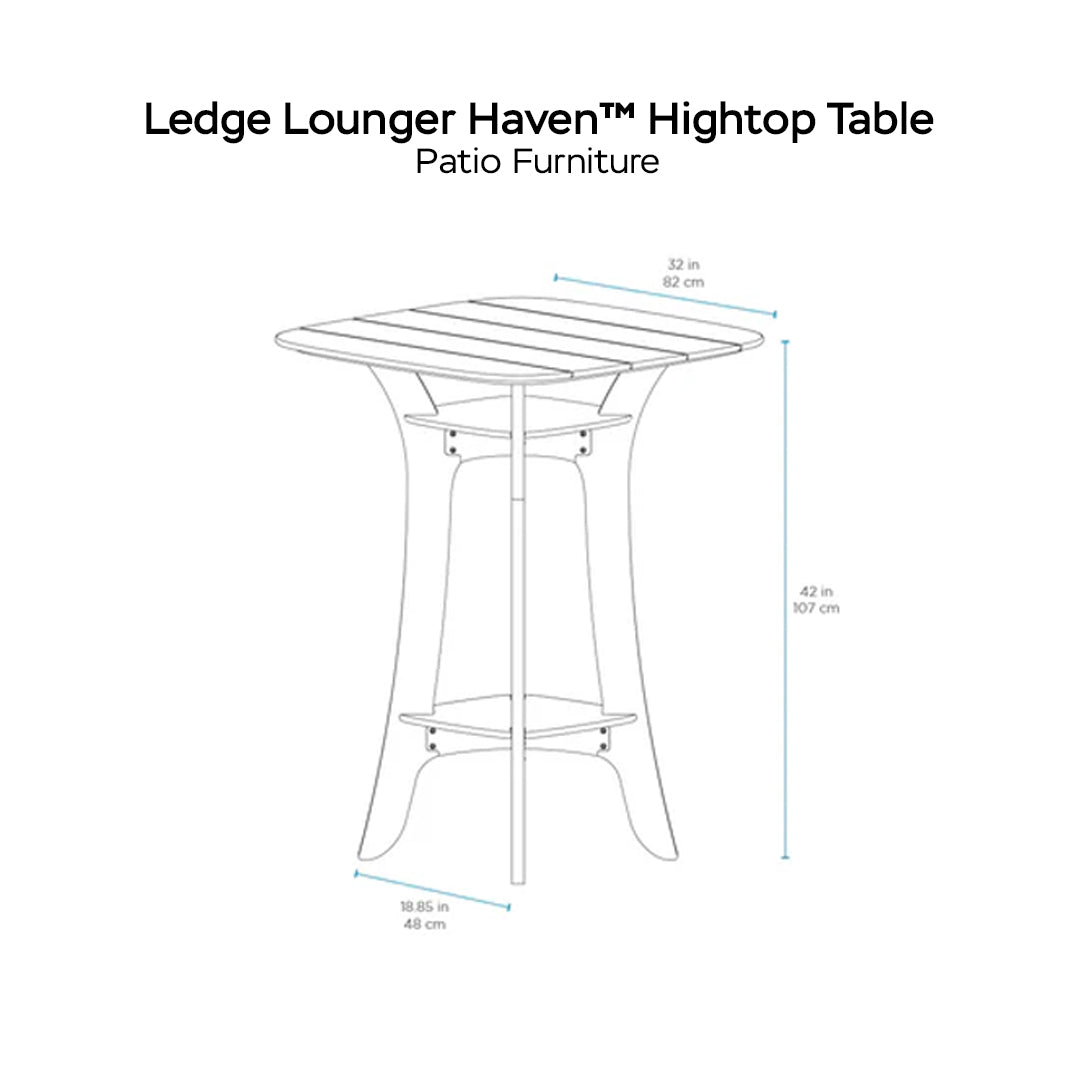 Ledge Lounger Haven™ Hightop Chair and Hightop Table Set - Patio Furniture - Majestic Fountains