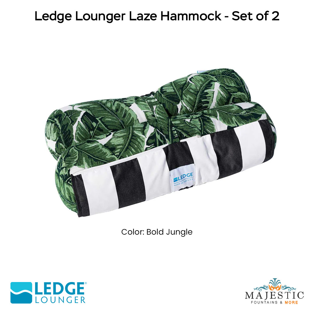Ledge Lounger Laze Hammock - Set of 2 - Majestic Fountains