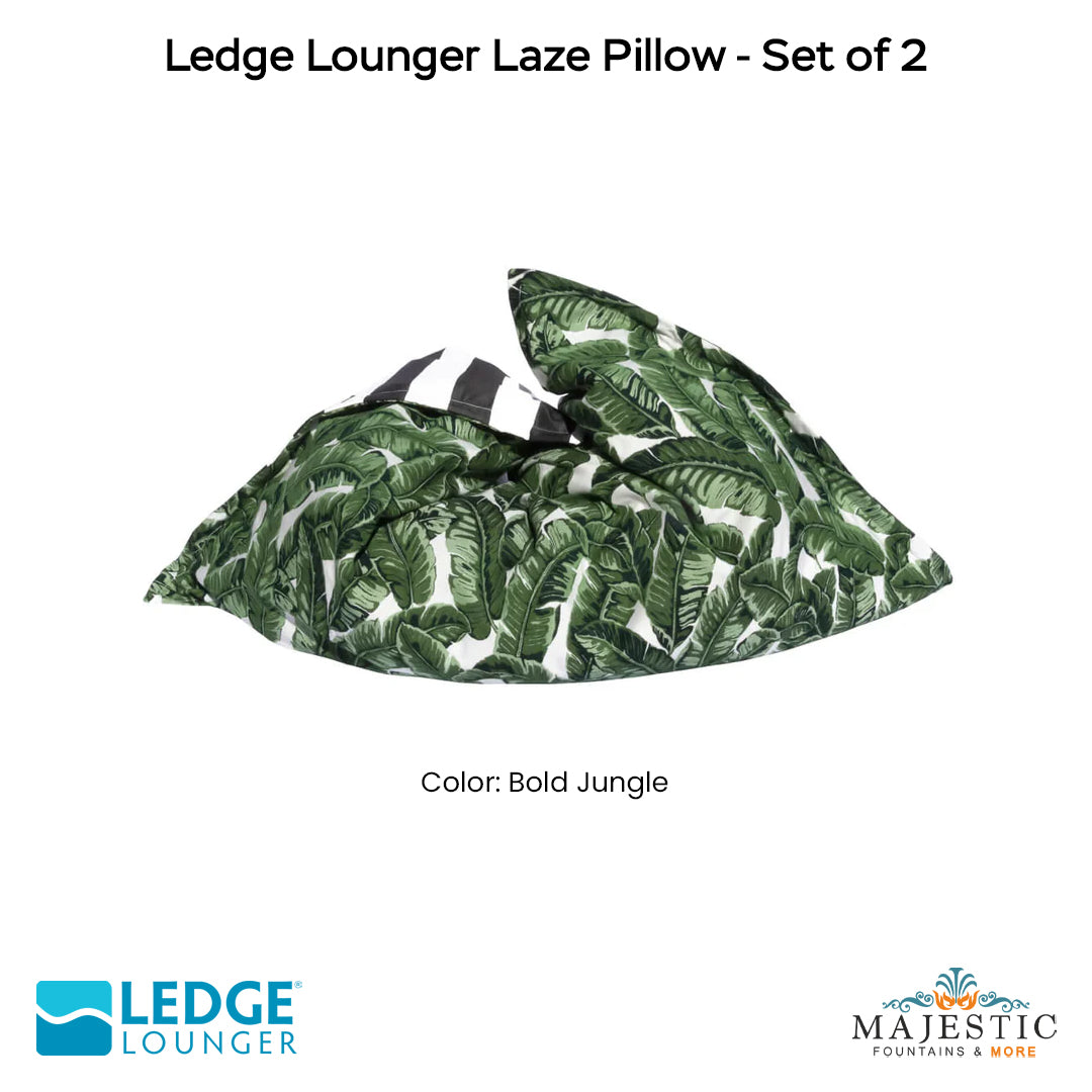 Ledge Lounger Laze Pillow - Set of 2 - Majestic Fountains