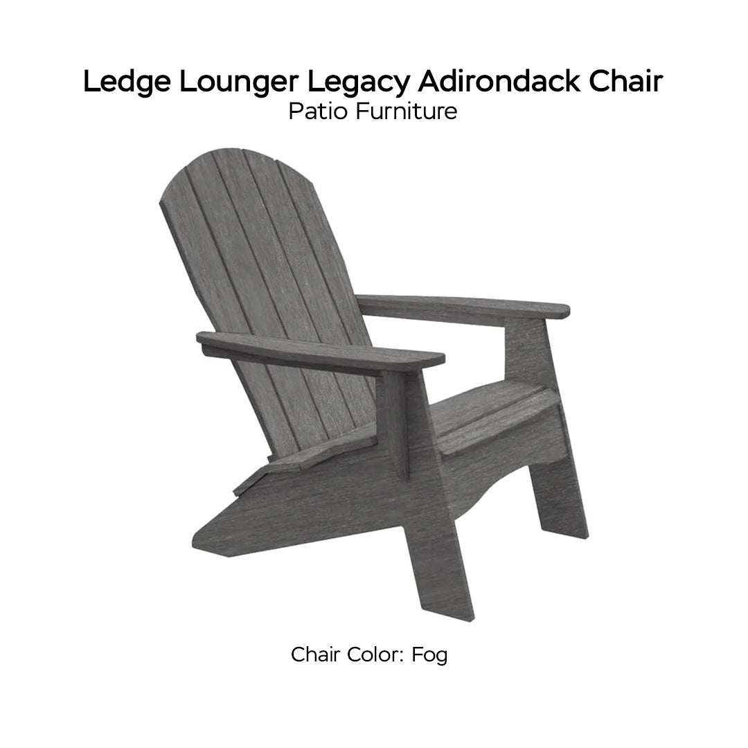 Ledge Lounger Legacy Adirondack Chair - Patio Furniture - Majestic Fountains