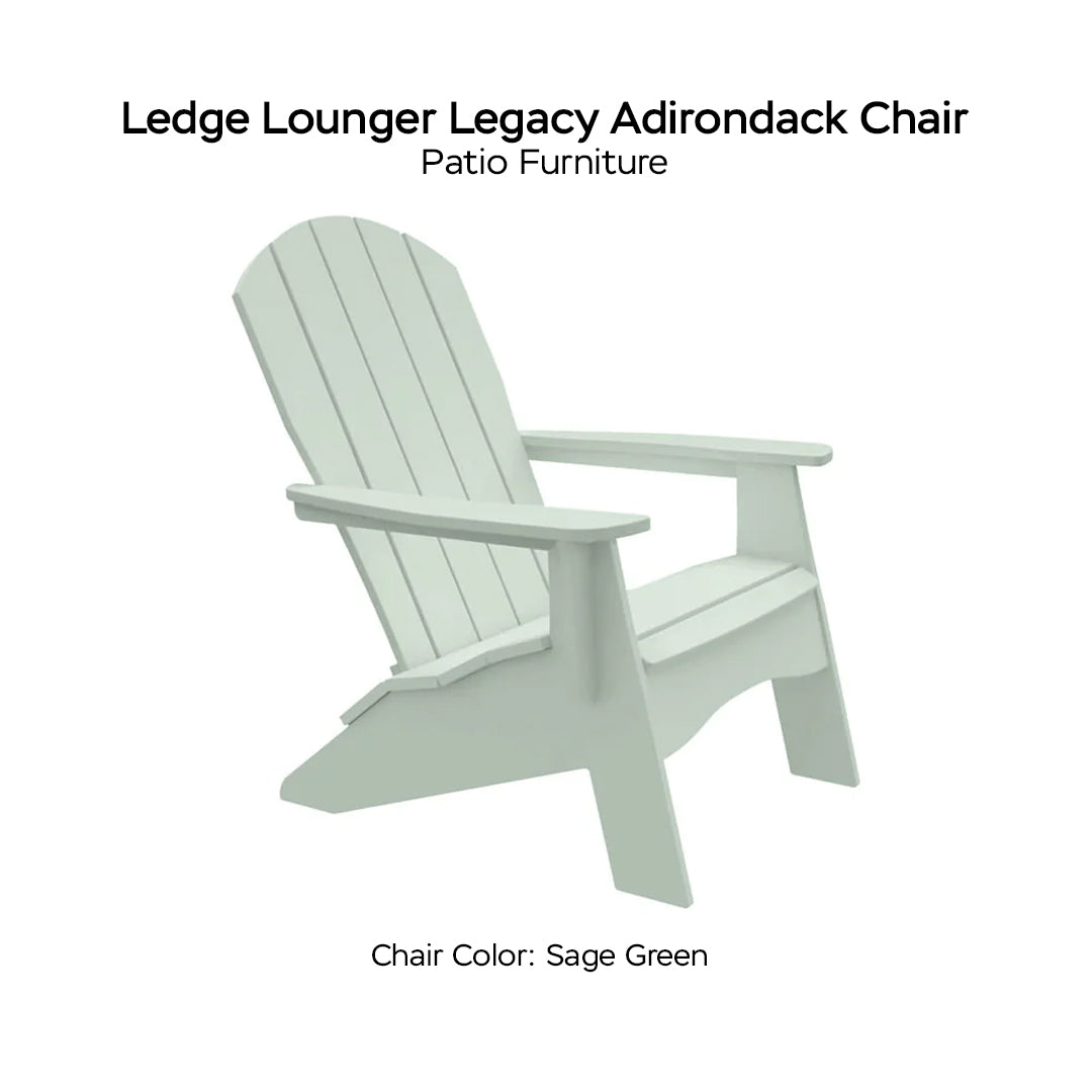 Ledge Lounger Legacy Adirondack Chair - Patio Furniture - Majestic Fountains