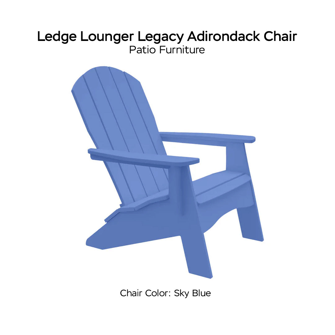 Ledge Lounger Legacy Adirondack Chair - Patio Furniture - Majestic Fountains