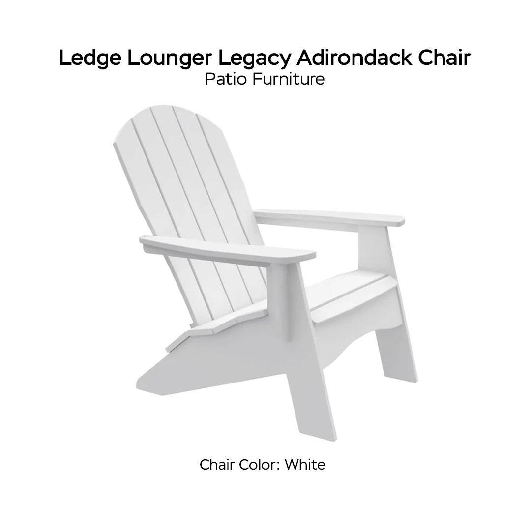 Ledge Lounger Legacy Adirondack Chair - Patio Furniture - Majestic Fountains