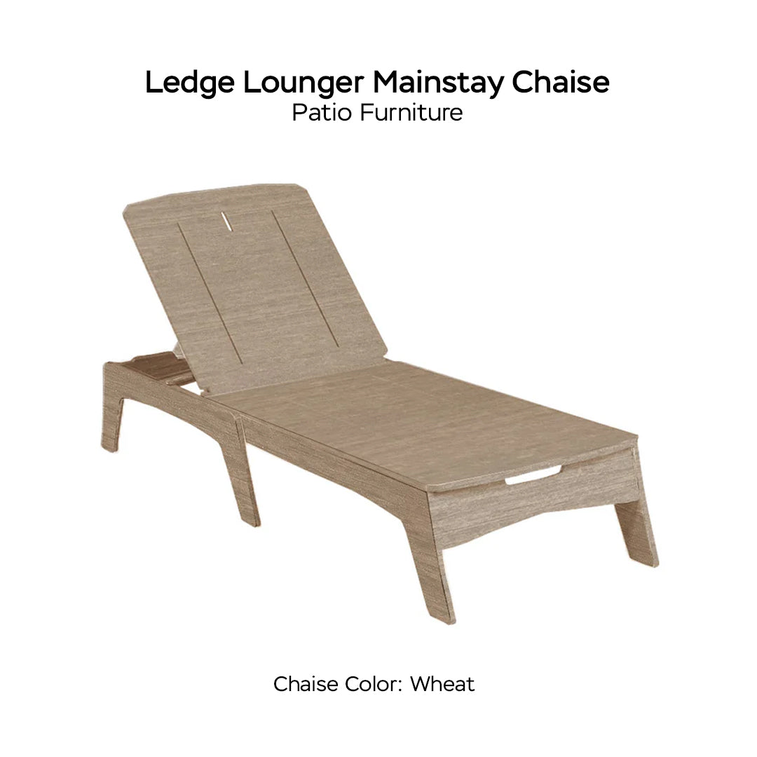 Ledge Lounger Mainstay Chaise - Patio Furniture - Majestic Fountains