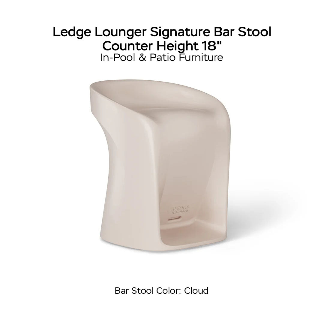 Ledge Lounger Signature Bar Stool -  Counter Height - Majestic Fountains