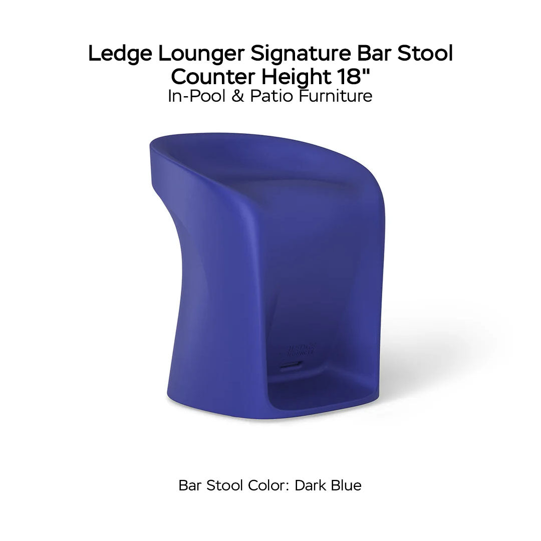 Ledge Lounger Signature Bar Stool -  Counter Height - Majestic Fountains