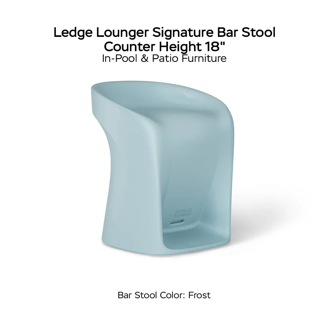 Ledge Lounger Signature Bar Stool -  Counter Height - Majestic Fountains