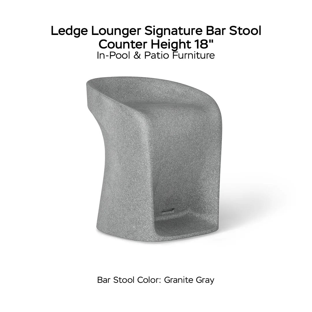 Ledge Lounger Signature Bar Stool -  Counter Height - Majestic Fountains
