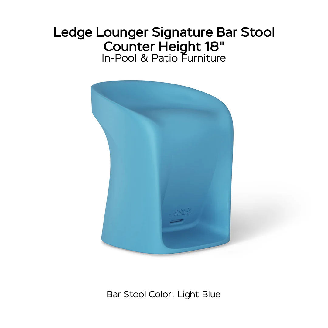 Ledge Lounger Signature Bar Stool -  Counter Height - Majestic Fountains