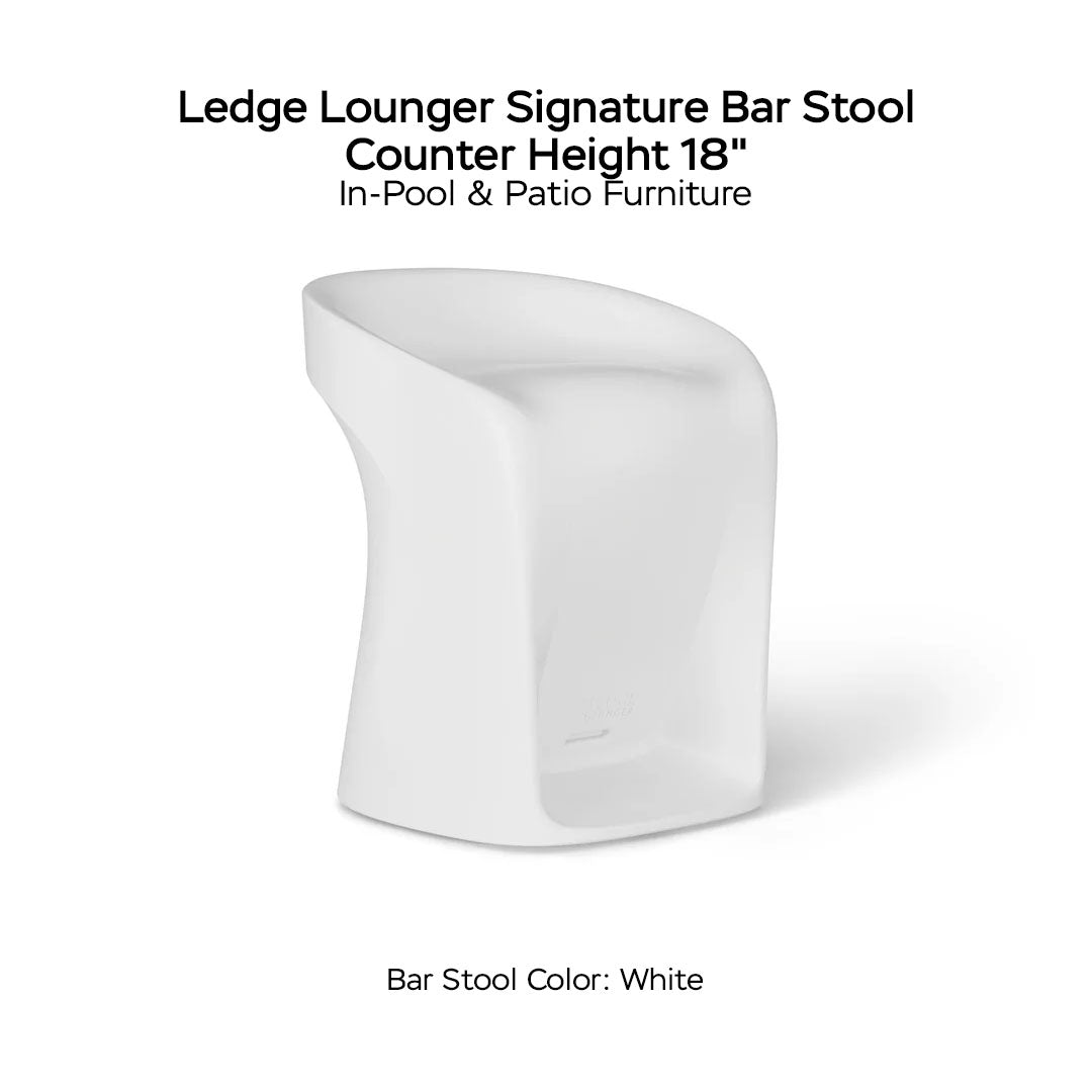 Ledge Lounger Signature Bar Stool -  Counter Height - Majestic Fountains