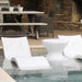 Ledge Lounger Signature Chaise Deep & Tall Ice Bin Side Table Set Color White - In-Pool & Patio Furniture - Majestic Fountains